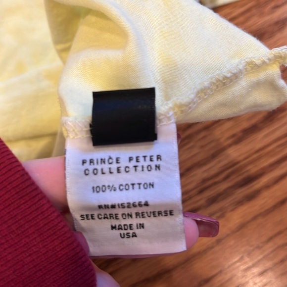 Prince Peter Collection Junior Girl’s Yellow Cropped Tee Size S - Picture 4 of 4